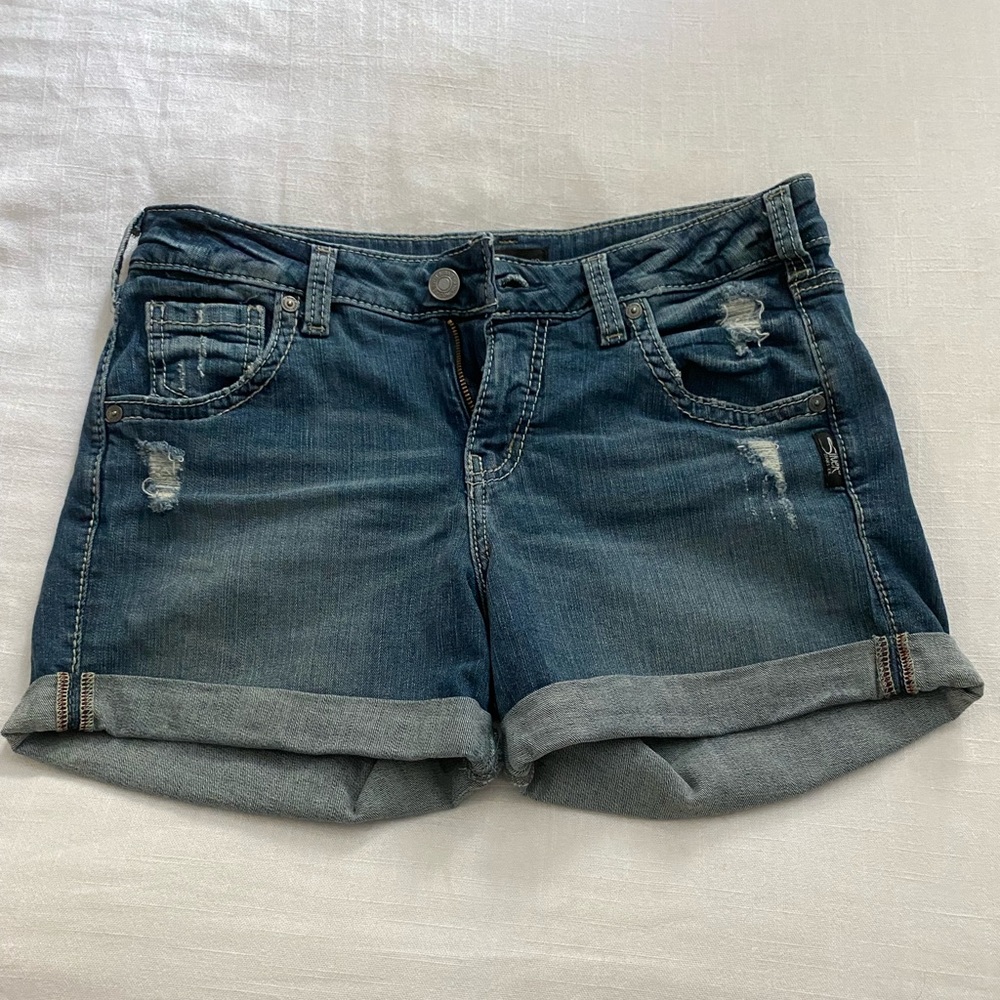 Silver jeans cuffed shorts